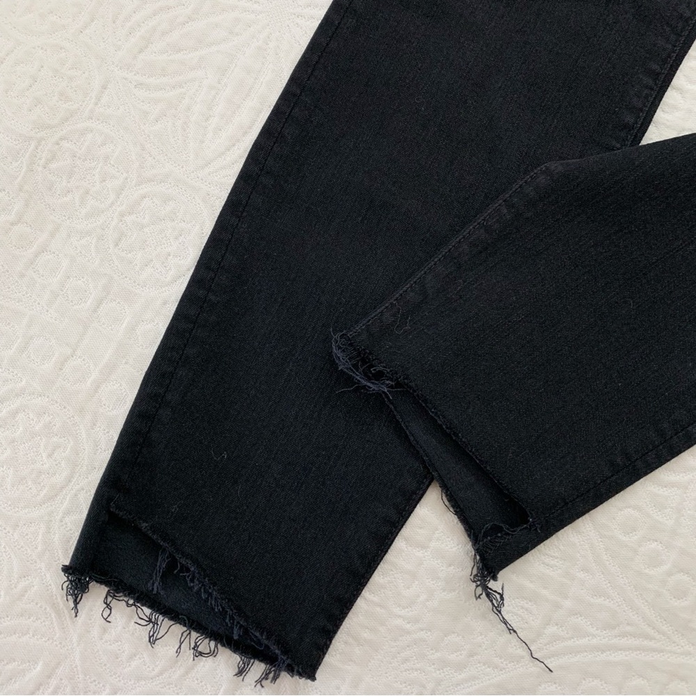 MOTHER Stunner Zip Ankle Step Fray‎ Jeans, Not Guilty Wash - Picture 8 of 10